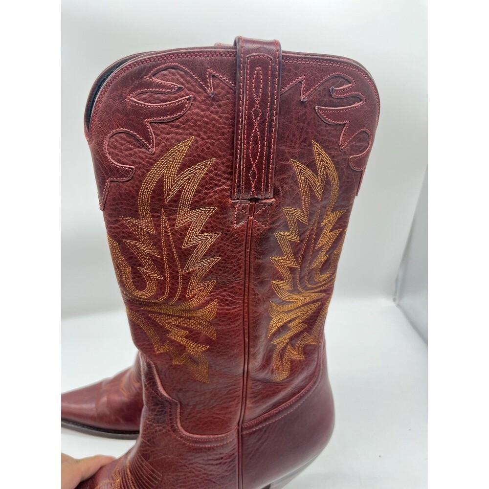 Charlie 1 Horse Lucchese Women's Red Brazilian Leather Western  Size 8  B - Picture 4 of 16